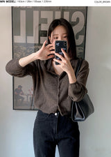 Nature Cashmere Crop Lambswool Knit Cardigan (9color)