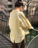 Hakyu Back-Button Loose-Fit Cotton Shirt
