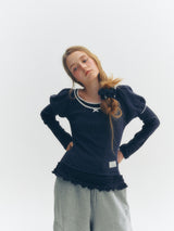 Dot Puff T-Shirt (Navy)