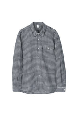 One Pocket Regular Check Shirt (Navy)