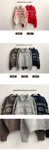 Chenly Nordic Two Way Knitwear Zip-Up
