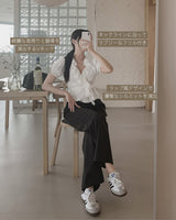 【MADE】Frill wrap blouse