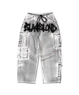 BBD Anxiety Disorder Dirty Cargo Pants (White)