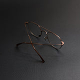 Knouun Round titanium glasses CODE. 101. C Pink Brown