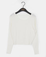 Honty Pastel U-Neck Round Cropped Knitwear