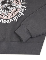 Women's Lees Pigment スモーキー クロップド スウェットシャツ チャコール (FCF1TS207W)
