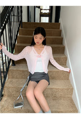 Gray Slimming Mini Pants Skirt