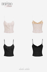 White Daisy flare cardigan two-piece(SET)
