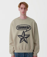 サンクススタースウェットシャツ-KHAKI