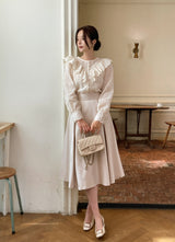 Revcell Ruffle Lace PuffBlouse (Sleeveless Set)