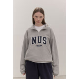 Huke x Nus. ハーフジップアップ(BLACK)