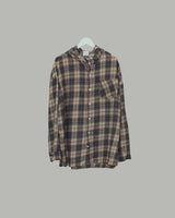 Kits hoodie check shirt (Navy)