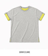 [unisex] ロベン カラーマッチング ロールアップ ショートスリーブ Tシャツ