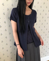 Daren Punching Short Sleeve Cardigan