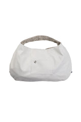 EYELET LEATHER BAG - LARGE (WHITE)