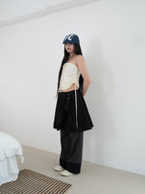 COTTON FLARE SKIRT (BLACK)