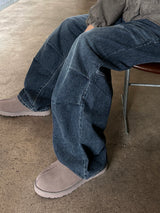 Gracie Double Pintuck Balloon Denim Pants