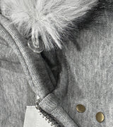 Cross Studded Hood Zip-Up