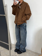 Double pocket washing flare denim pants
