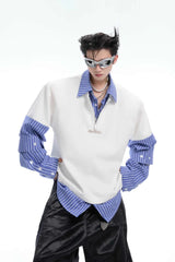 Layered Striped Shirt Tee