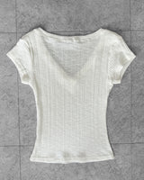 ソフト リブ Vネック Tシャツ