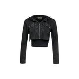 Sydney Cropped Hooded Zip-Up & Sleeveless Set