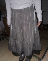 (2color) Daisy Dot Cancan Layered Long Skirt