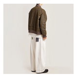 WIDE FIT TWO-TUCK PLEATS SWEAT PANTS_WHITE