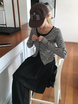 Formal Layered Pleated Skirt Pants (2c)