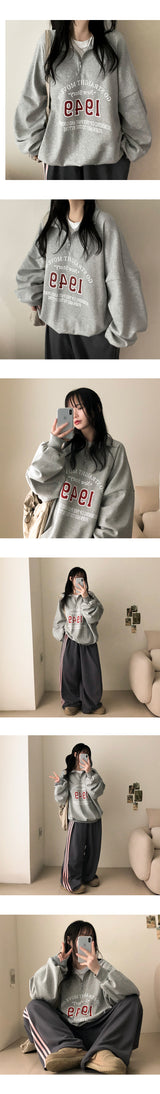 Onring Boxy Half Zip-Up sweatshirt