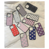s ★ ドット. (black) グラスバンパーiPhoneケース