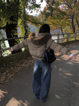 ヒンズブラッシュドウォッシングデニムワイドパンツ