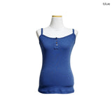 (3color) Star Button Slub Sleeveless Tee