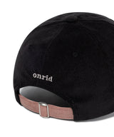 Applique Symbol Corduroy Two-Tone Ball Cap - Black