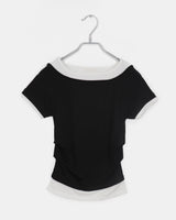 Ande Coloring Layered Short-Sleeved T-Shirt