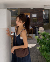 Sandy Checkered Long Dress & Hair Strap Set
