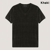 ロバートベロアVネックショートスリーブTシャツ
