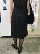 Monday Office Ball Stud Pleated Midi Skirt