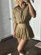 Warm Belt Shirts Dress
