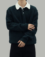 Popping collar knit (Green)