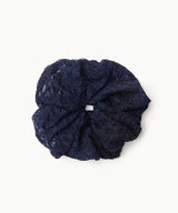 Lace Big Scrunchie - Navy