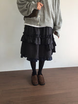 Lo-fi check layer skirt (1color)
