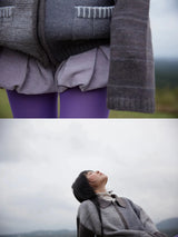 MELANGE KNIT JACKET (CHARCOAL)