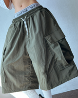 NYLON CARGO WOOODY BERMUDA💚🥨🩶🖤4COLOR