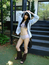 terry shirring bikini
