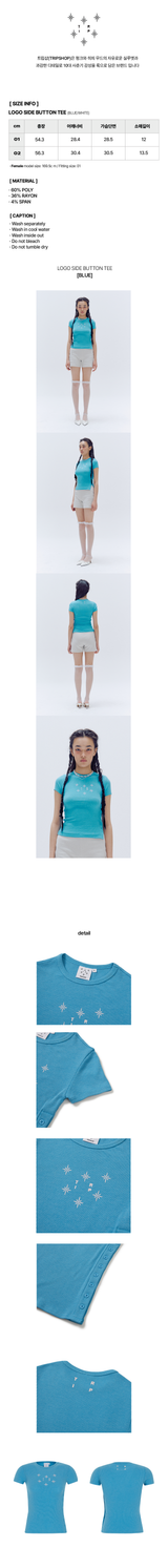 ロゴサイドボタンTシャツ(T18115S)