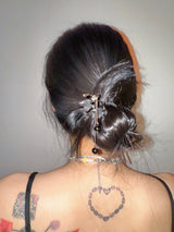Black goth butterfly ornamental hairpin_1