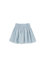 Stripe flare skirt_skyblue
