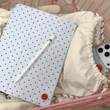 3D トマト ブルー ドット パターン iPad カバー ケース
