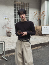 Arc Curved Wide Cotton Pants